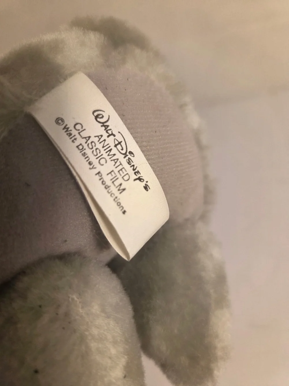 Walt Disney Animated Film Classic Dumbo Plush Vintage  8” Stuffed Animal w/ Tags